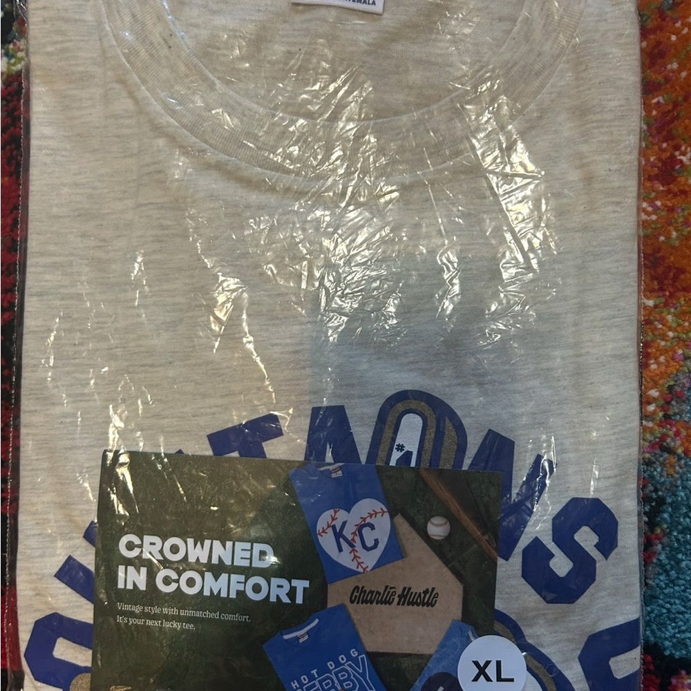 NWT Ash Grey Charlie Hustle Royals Fountains shirt XL